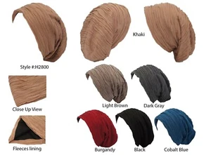 Gorro holgado invierno otoño gran tamaño arrugas largas unisex gorro apagado - Imagen 1 de 41