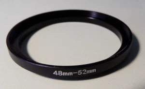 48mm-52mm STEPPING STEP-UP LENS FILTER RING ADAPTER 48mm-52mm MALE-FEMALE - Picture 1 of 2