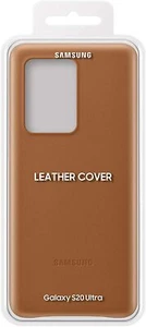 Official Samsung Galaxy S20 Ultra Leather Cover Case - Brown - Picture 1 of 4