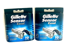 20 Gillette Sensor Excel Rasierklingen Ersatzklingen 2 x 10er Pack