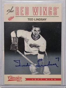 2012/13 Panini Classics Signatures Ted Lindsay C145 Detroit Red Wings - Picture 1 of 1