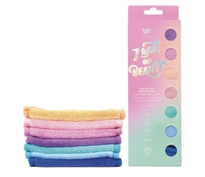 Yes Studio 7 Days Of Beauty Reusable Make-up Remover Cloths ( 7 Pack ) Brand New - Image 1 of 4