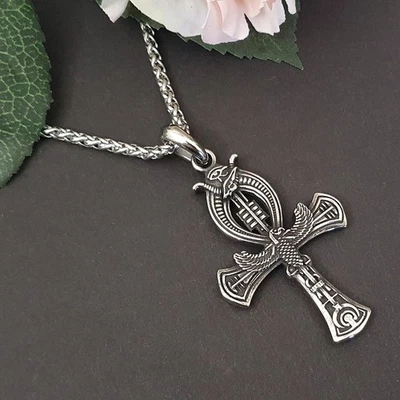 Ankh Anhänger Edelstahl ägyptischer Schmuck Lebensschlüssel Kettenanhänger - Bild 1 von 4