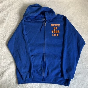 Spice Girls Official 25th Anniversary Blue Zip Up Hoodie Size Large - Picture 1 of 4