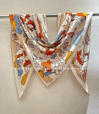 Sallys 70% Cashmere & 30% Silk Scarf Rabbit Print Large Triangle Shawl 190*125cm - Image 1 of 4