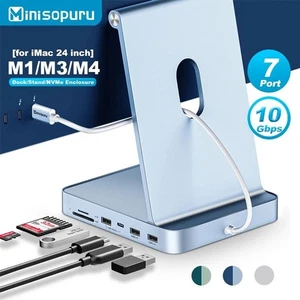 USB-C Hub für iMac 24 Zoll 2021/23 | Dockingstation M.2 NVMe SSD 10Gbps SD TF - Bild 1 von 17