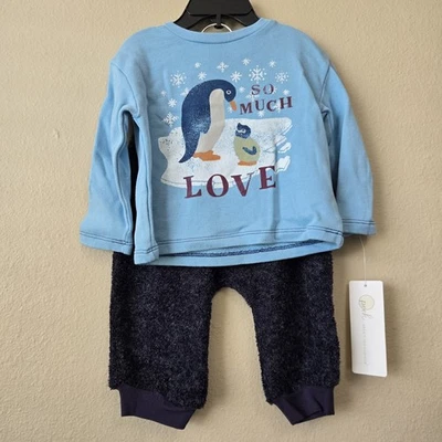 PEEK Bebé Niños 6 - 12Mth Marco 2 Piezas So Much Love Sudadera y Jogger Conjunto Nuevo con Etiquetas Foto 1 de 4