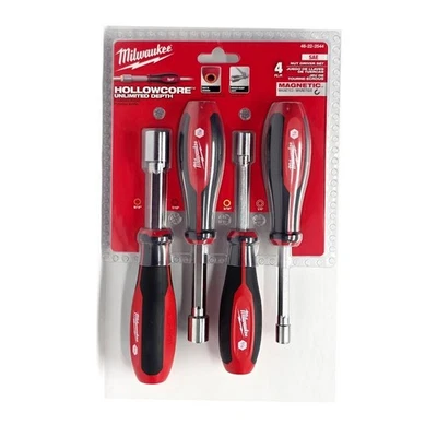 Milwaukee 48-22-2544 SAE HollowCore Juego de destornilladores de tuercas magnéticas - 4 piezas Foto 1 de 2