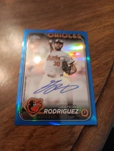 2024 Topps Chrome MINT🔥 Autographs Blue RayWave #ACGR Grayson Rodriguez 66/150  - Bild 1 von 7