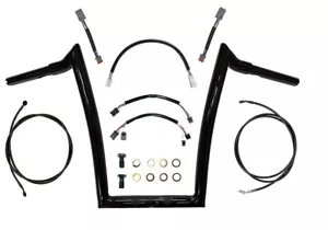 Road King Special ABS Meathook Ape Hanger Handlebar Kit 12"-16" 2017-2023 USA!! - Picture 1 of 11
