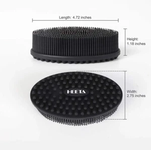 Silicone Body Brush Scrubber. Black - Picture 1 of 4