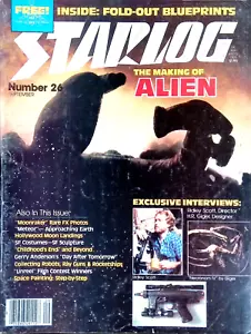 Starlog Magazine #26 SEP 1979 Ridley Scott Aliens Si-Fi Articles Pics Reviews - Foto 1 di 11