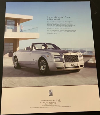 2013 Rolls-Royce Phantom Drophead Coupe - Original Print Ad Wall Art - MINT - Image 1 of 4
