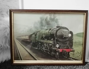 Impresión artística enmarcada de Cuthbert Hamilton Ellis tren de vapor Bournemouth Belle 1967 - Imagen 1 de 8