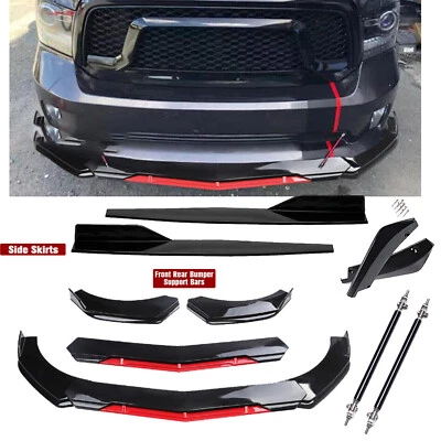 For Dodge Ram 1500 Front Rear Bumper Lip Spoiler Splitter Side Skirt Body Kits - Image 1 of 4