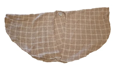 Envoltório xale Boyne Valley Weavers artesanal Irlanda 90% lã bronzeado neutro - Imagem 1 de 4