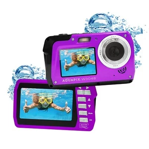 4K Aquapix W3048 Edge Digitalkamera Outdoor Wasserfest Unterwasser 3m 48MP viole