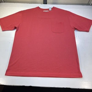 BAMBOO CAY FINE RESORTWEAR HAWAIIAN TROPICAL BAHAMA POCKET T SHIRT Mens M Red - Picture 1 of 4
