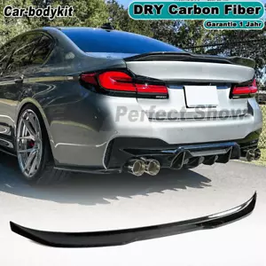 DRY Carbon Spoiler Heckspoiler Heckflügel Lippe Passt für BMW G30 F90 M5 2017-23 - Bild 1 von 13