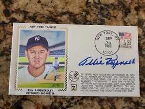 Allie Reynolds Signed First Day Cover NY Yankees Anniversary No Hitter - Picture 1 of 4