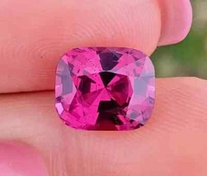 Piedras preciosas sueltas corte cojín rodolita granate natural certificado Tanzania 12 quilates - Imagen 1 de 5