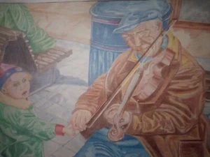 Làmina Realizada En Lápices De Colores - Imagen 1 de 1