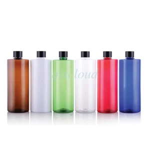 500ml Refillable Empty Plastic Bottles Tight Screw cap for Lotion Soap Shampoo - Picture 1 of 14