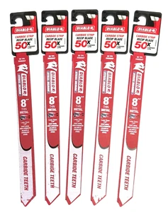NUEVO 5PK Diablo DS0820CF 8" Carburo Hoja Recíproca Delgada Metal 20TPI ~Libre Sh - Imagen 1 de 5