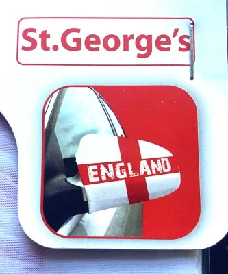 10 x England Car Wing Mirror Covers St George Cross Flag Small Size - Image 1 of 4