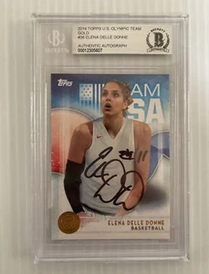 Elena Delle Donne Signed 2016 Topps Olympics Gold Card Beckett Slabbed - Picture 1 of 2