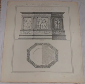 Memories Of Architecture Cathedral of Siena Tuscany Source Baptismal Font 1885 - Picture 1 of 1