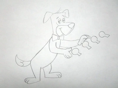 Huckleberry Hound 1958 apertura Hanna-Barbera producción original cel dibujo Foto 1 de 2