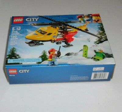 LEGO City Ambulance Helicopter 60179 190 Piece Building Set Toy Kit NIB - Image 1 of 3