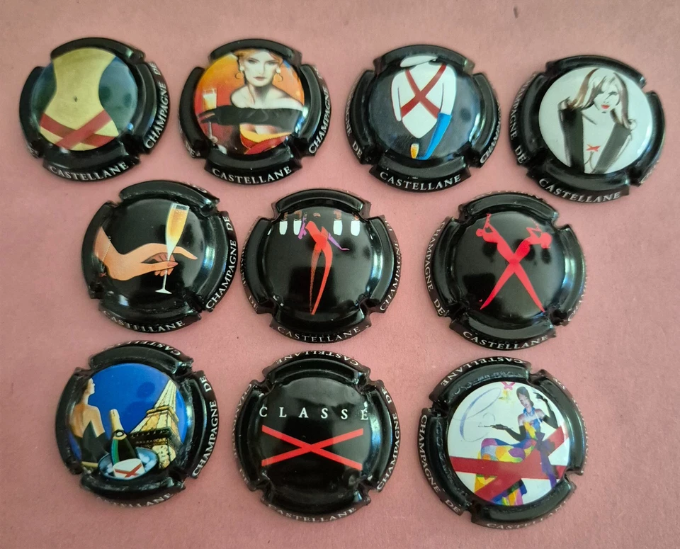 10 capsules de champagne série DE CASTELLANE N° 77 à 86 Coté 30 euros  - Photo 1/1
