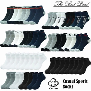 3-12 Pairs Men Cotton Ankle/Quarter Low Cut Premium Casual Sport Socks Size 9-13 - Picture 1 of 14