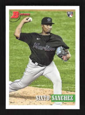 Sixto Sanchez RC 2021 Bowman Heritage   Miami Marlins #60 - Image 1 of 2