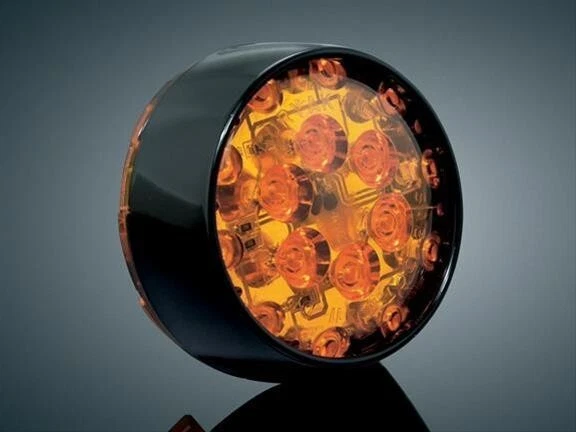 Kuryakyn - 5455 - LED Front Turn Signal Inserts, Bullet Style - Gloss Black - Imagem 1 de 1