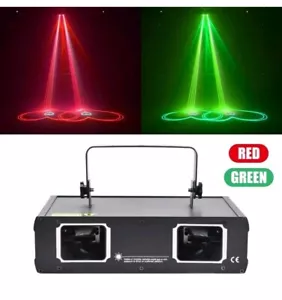 Laser Lamp 2 Head Laser Green+Red Dual Hole Lighting For Party Bar DJ Light - Picture 1 of 6