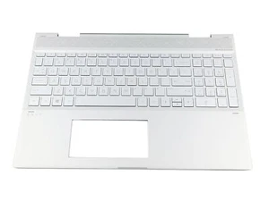 L32767-001 HP ENVY X360 15M-CN0012DX Genuine Palmrest Keyboard Backlit Sliver - Afbeelding 1 van 3
