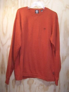 Men’s Vintage Timberland Heavy Knit Sweater 100% Cotton Size XL Rust - Picture 1 of 3