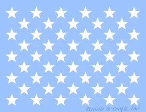 1.25" STAR STENCIL "50 STARS" TEMPLATE AMERICAN PATRIOTIC FLAG PATTERN 10" X 14" - Picture 1 of 1