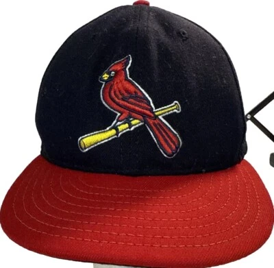 VTG 90s St Louis Cardinals New Era 59/50 Authentic Diamond Fitted Hat 7-1/4 - Image 1 of 4