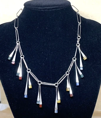 COLLANA ATHENA GIOIELLI, IN ARGENTO MASSICCIO E PIETRE DURE - Immagine 1 di 4