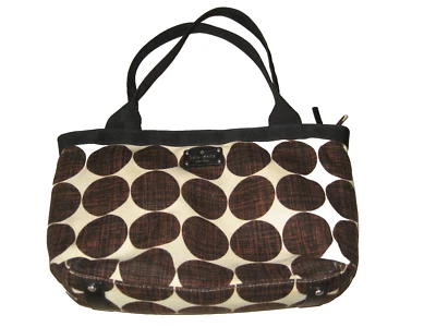 KATE SPADE BROWN POLKA DOT BABY DIAPER BAG - Image 1 of 4