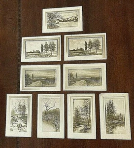 VINTAGE~LOT OF 9~GIBSON ART~ LANDSCAPE~POSTCARDS~~UNPOSTED~~Lot MISC #G - Picture 1 of 7