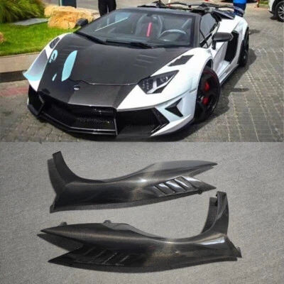 Carbon Fiber Front Side Fender Bumper Lip For Lamborghini Aventador LP700 LP720 - Image 1 of 4