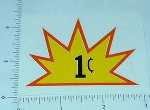 One Cent Starburst Automatenaufkleber V-5 - Bild 1 von 1