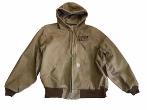 Vintage Carhartt Jacke Herren 2XL Kapuze Braun Duck Canvas Workwear J131 USA 90s - Bild 1 von 11
