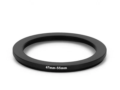 67-55mm Metal Step down Ring Lens Adapter 67 Male to 55 Female Thread - UK STOCK - Image 1 of 4