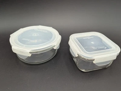 Set of 2 Glasslock Oven Safe w/Lids  Glass Locking Containers - Image 1 of 4